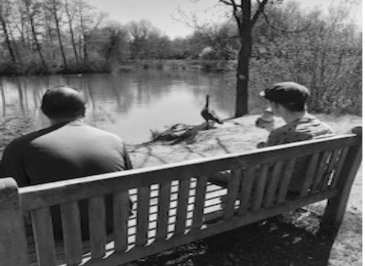 people on a bench