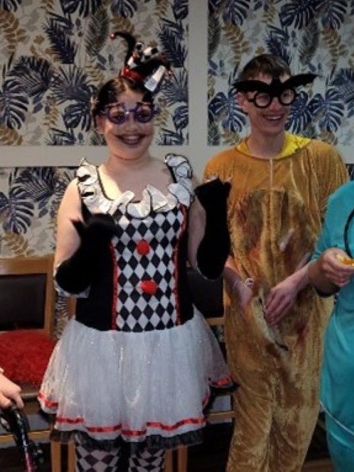 Person in halloween costume