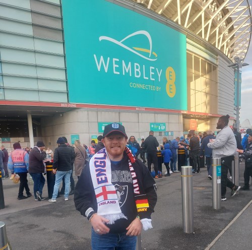 Person outside Wembley