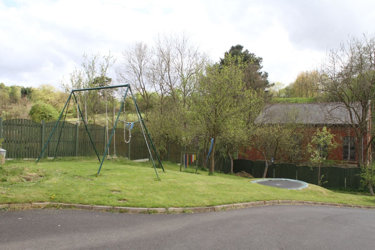 Swing in large garden