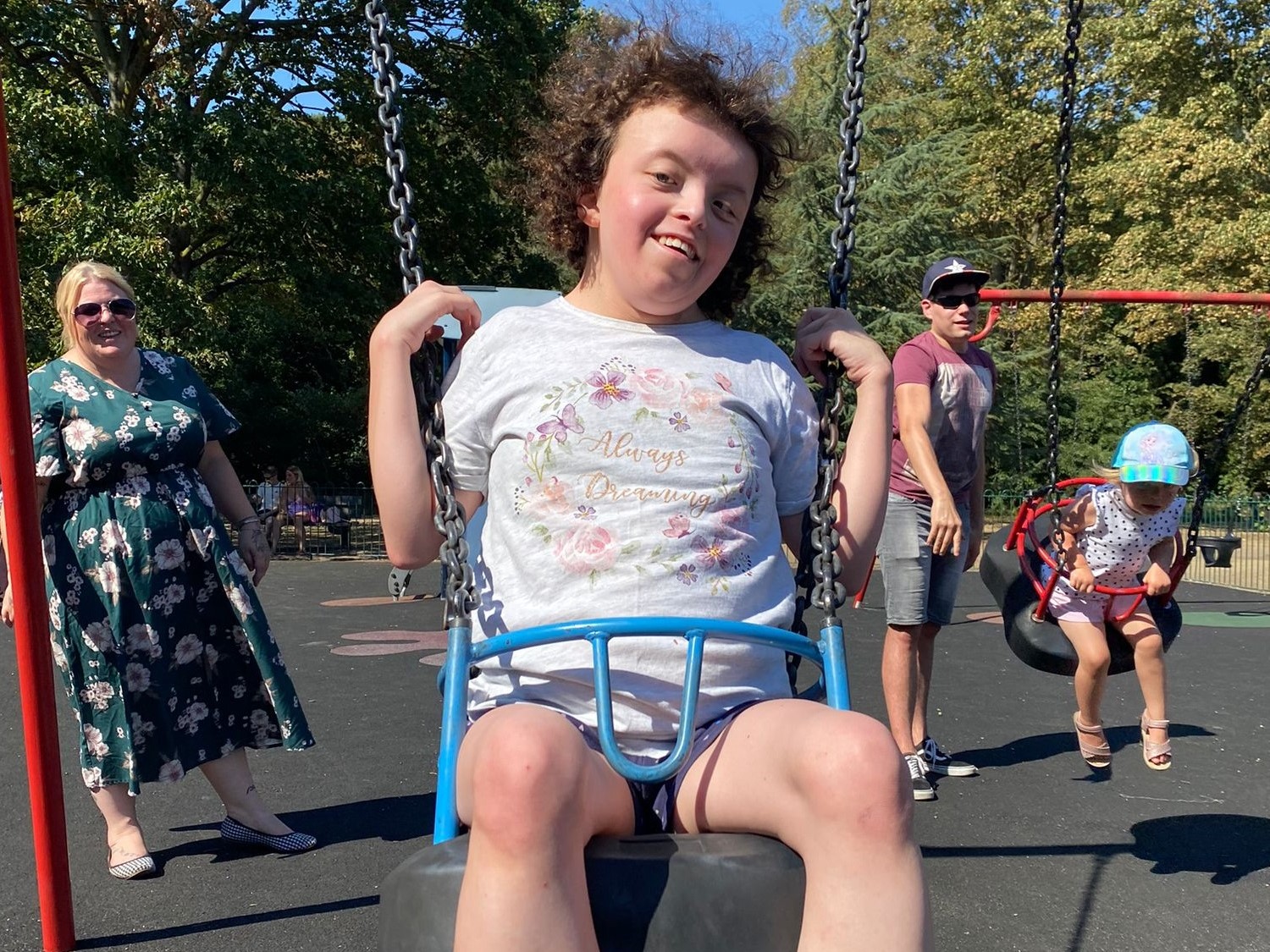 Person on a swing