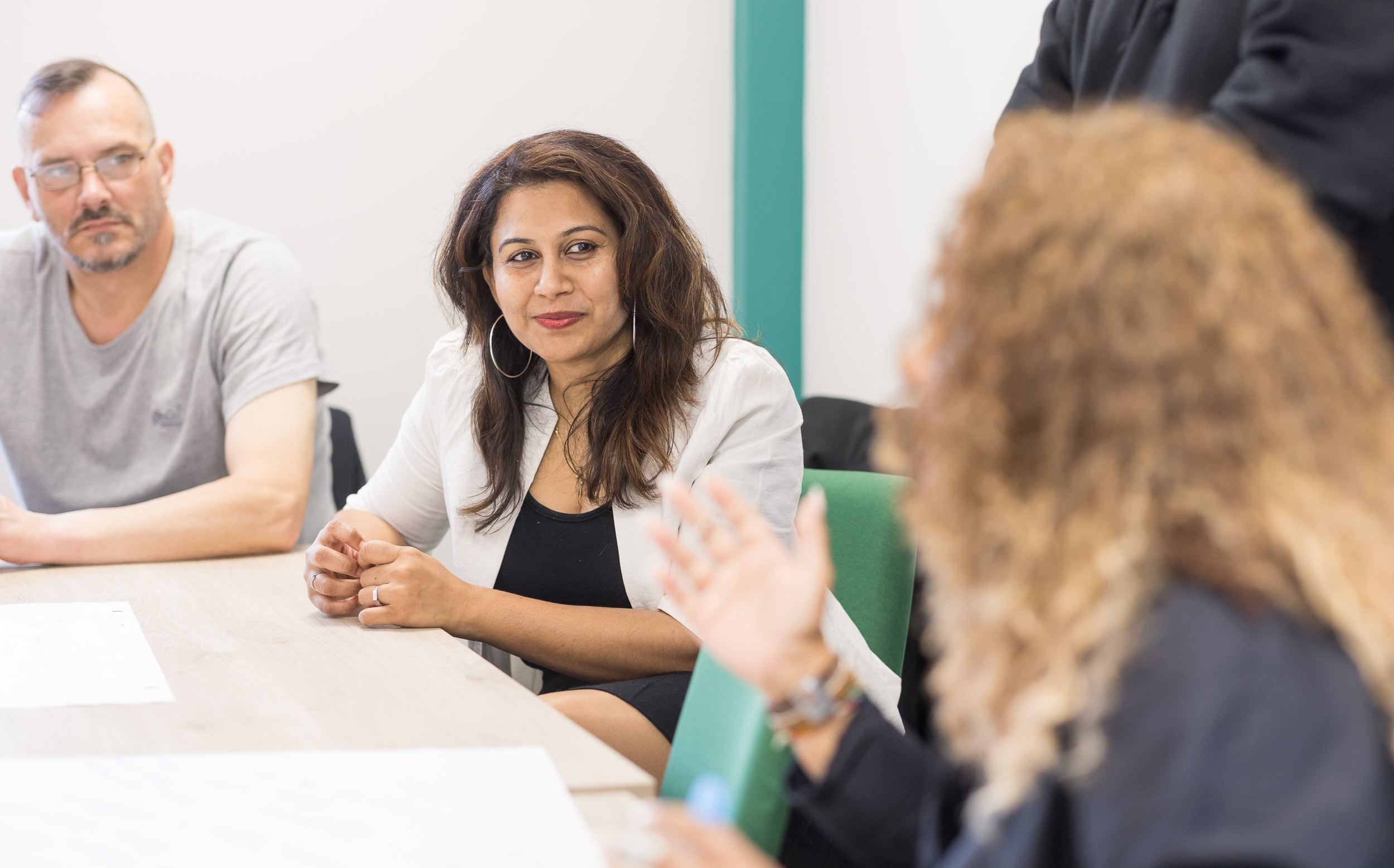 Support workers talking about care careers