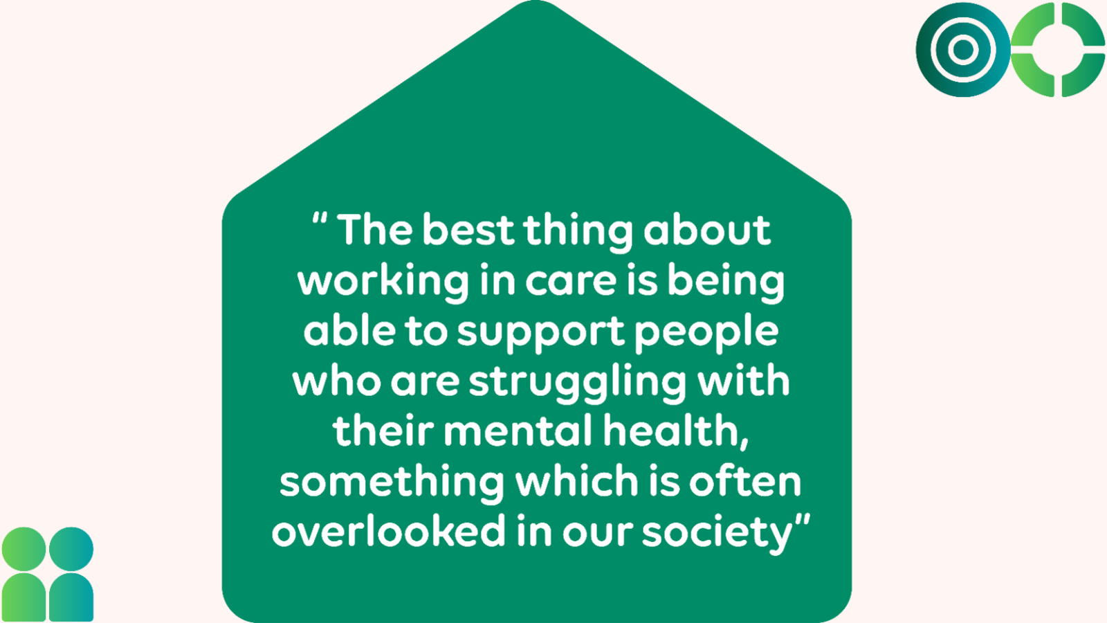 Infographic with a support worker quote in